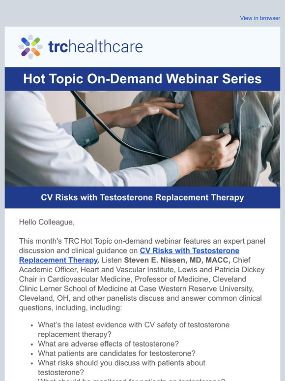 Therapeutic Research CV Risks with Testosterone Replacement Therapy