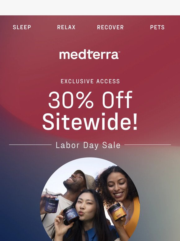 Labor Day Sale: 30% off sitewide! 😎