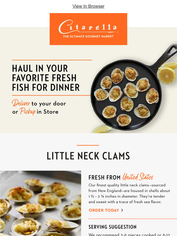 Order Little Neck Clams Today and Enjoy Tomorrow!