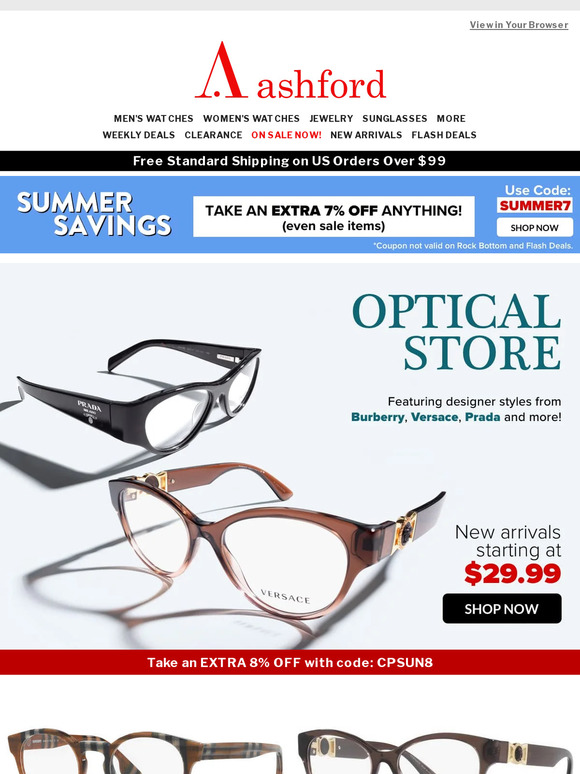 Crystal Clear Savings in the Optical Store