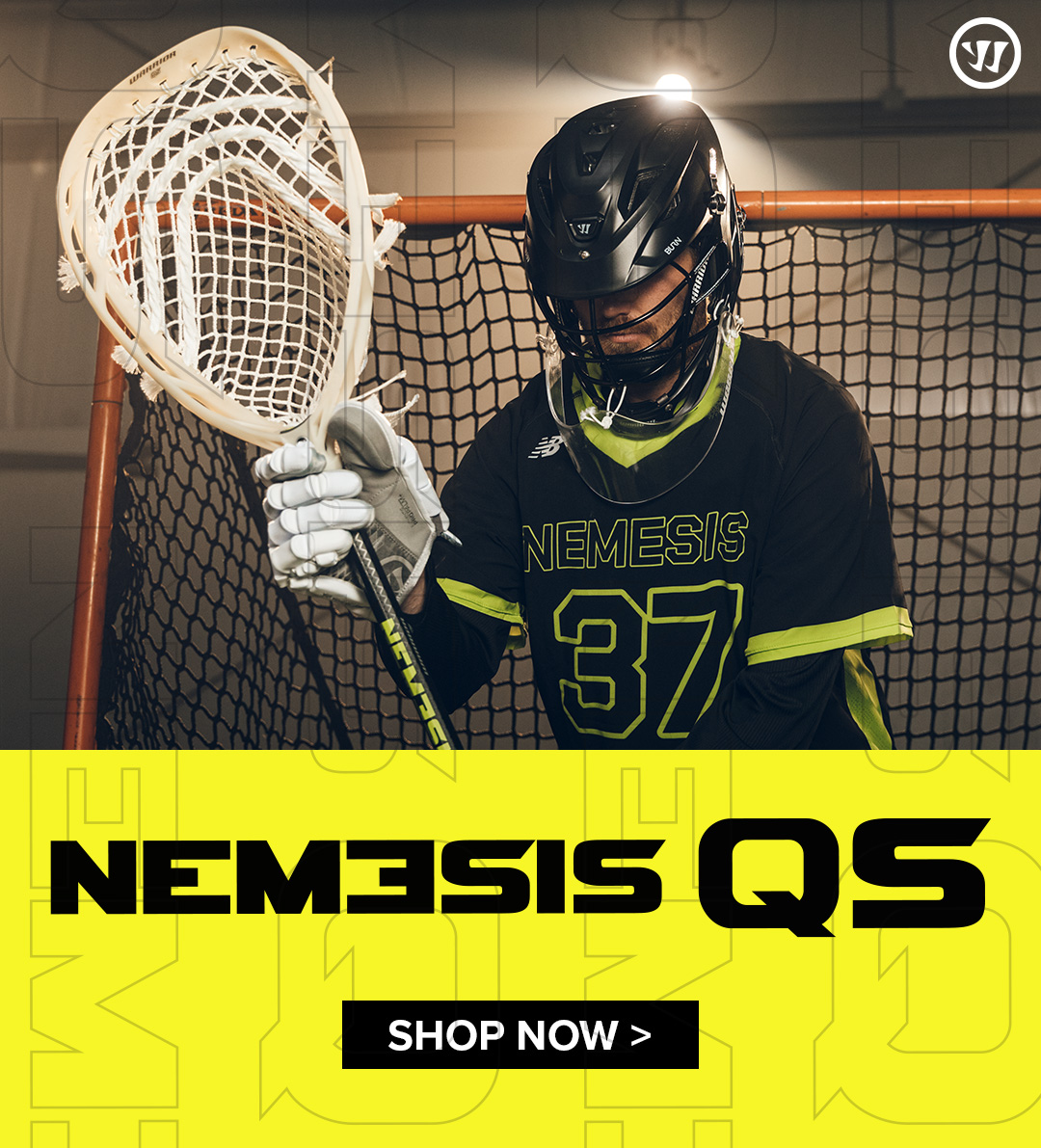 LacrosseMonkey Upgraded looks Warrior Nemesis QS Goalie Equipment