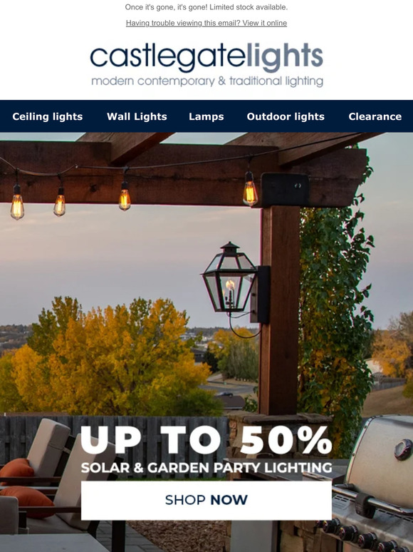Hurry! Up to 50% off Solar Lighting  Ends Today☀️