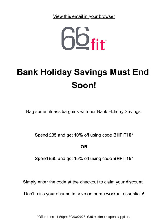 Bank Holiday Savings are here! ⚡