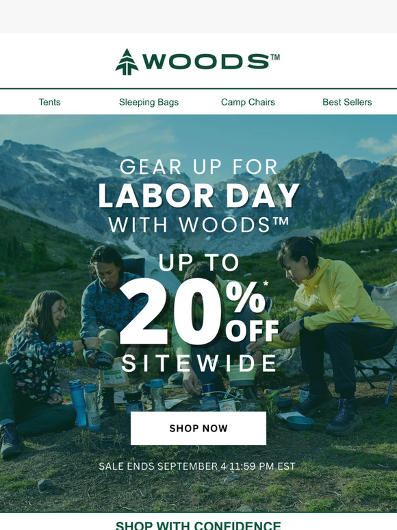 Woods™ Labor Day Sale - Save Now!