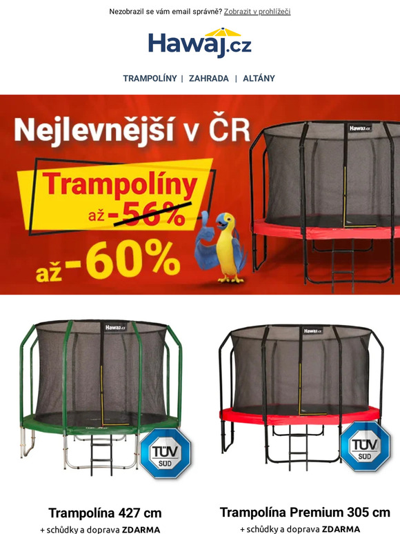 Skok do úspor 🦘 Mega výprodej trampolín. 🫰💰