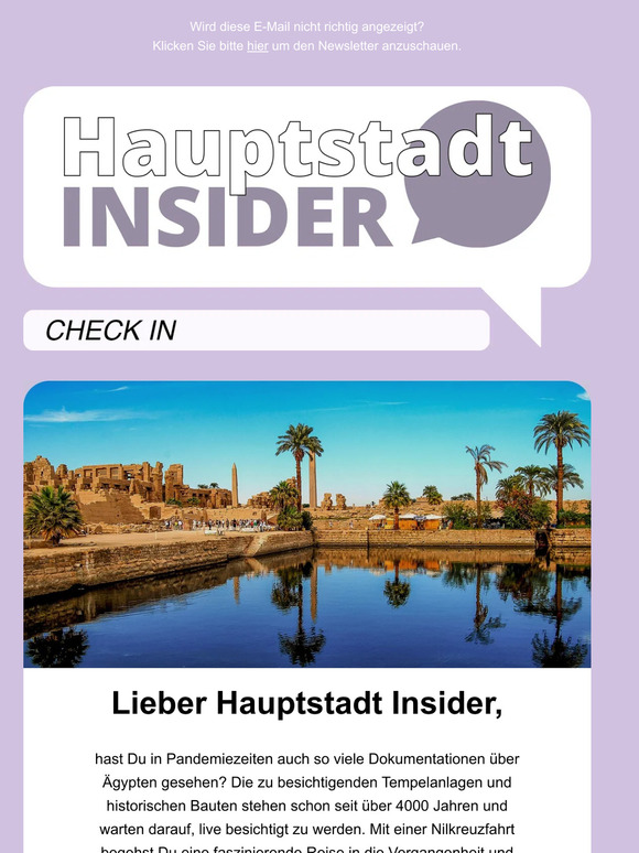 HAUPTSTADT INSIDER: Flussreise in die Vergangenheit 🚢
