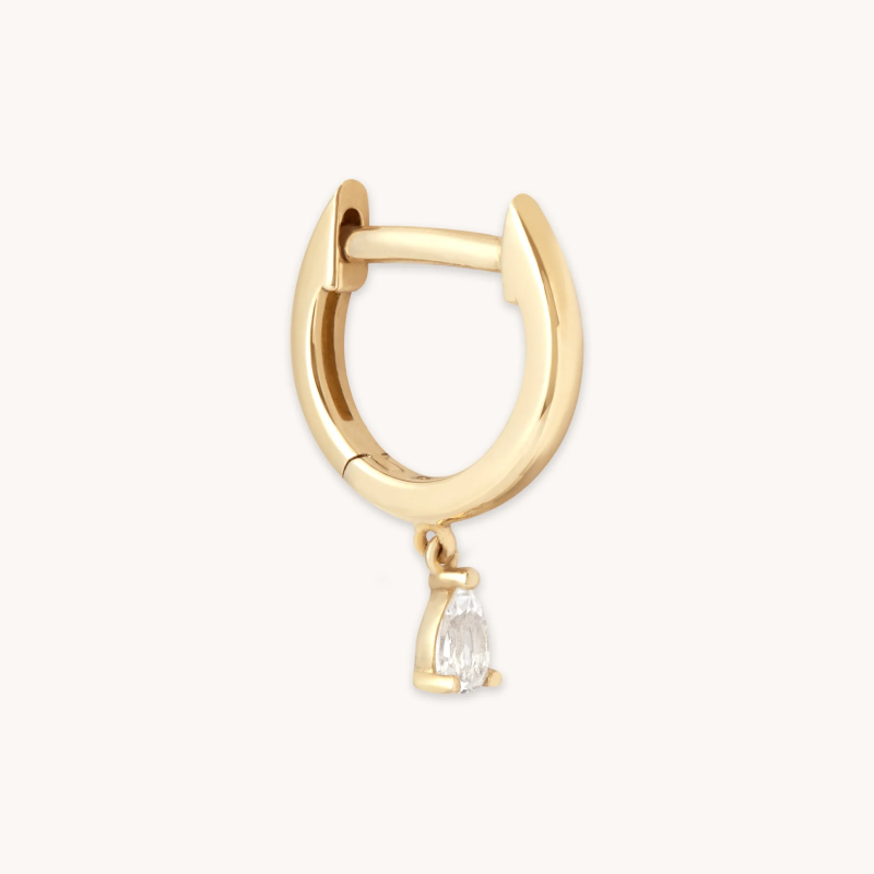 Teardrop Charm Piercing Hoop
