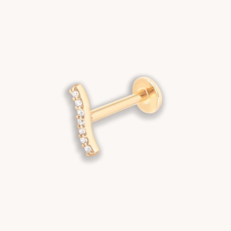 Topaz Wave Piercing Stud