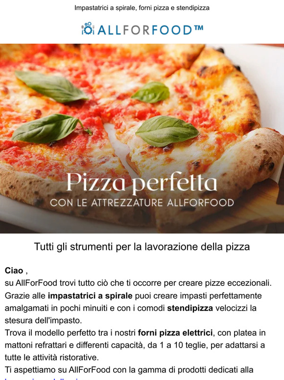 Scopri la gamma di prodotti dedicati alla lavorazione della pizza