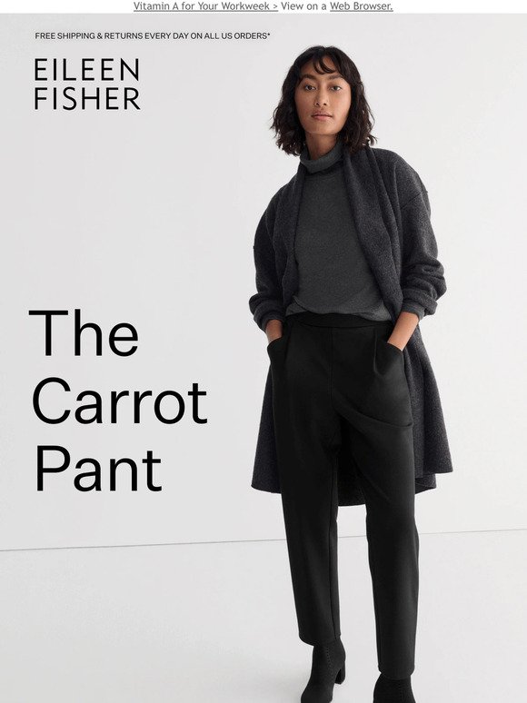 The Carrot Pant. Now in Ponte.