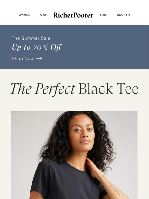 Our Iconic Boxy Crop Tee is Back in Black.