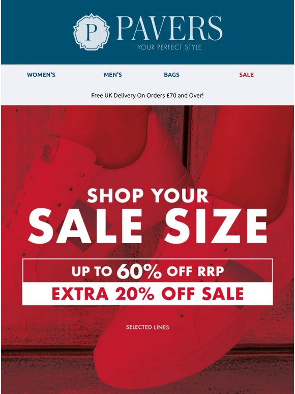 Extra 20% off your perfect fit