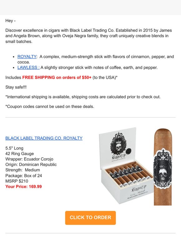 Black Label Trading Company Royalty and Lawless Now Available