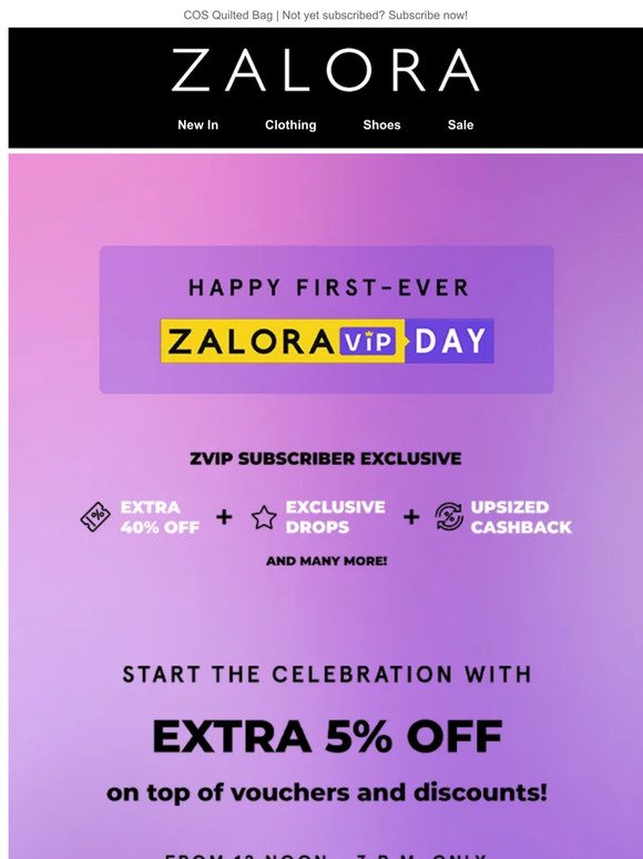 Z-VIP Day: Let's start w/ an EXTRA 5% OFF 🖐💜