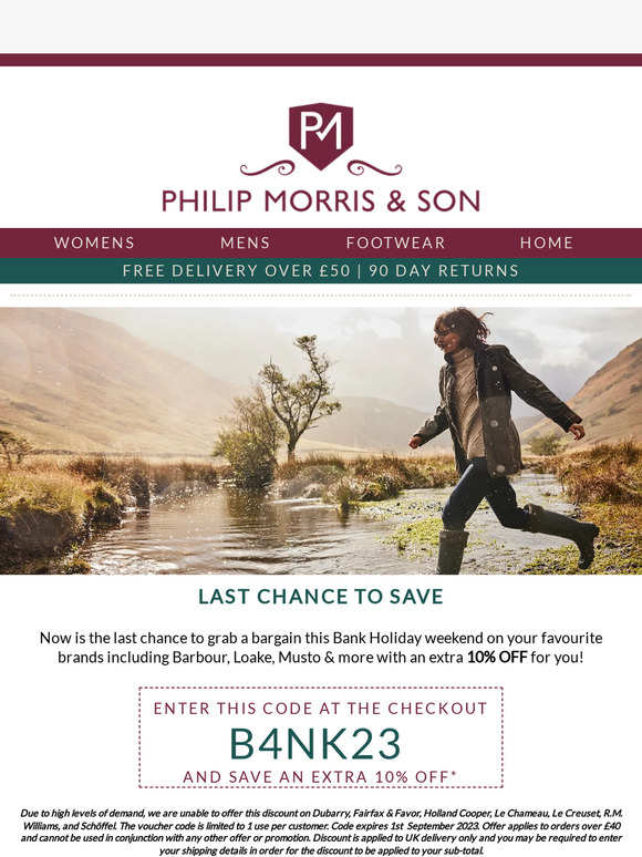 Bank Holiday Sale Chance To Save! 🔥