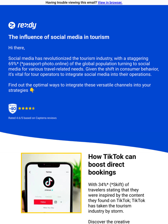 Hi there, find out how social media is the go-to resource for 69%* of travelers 📱
