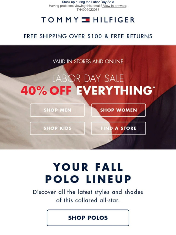 tommy hilfiger labor day sale