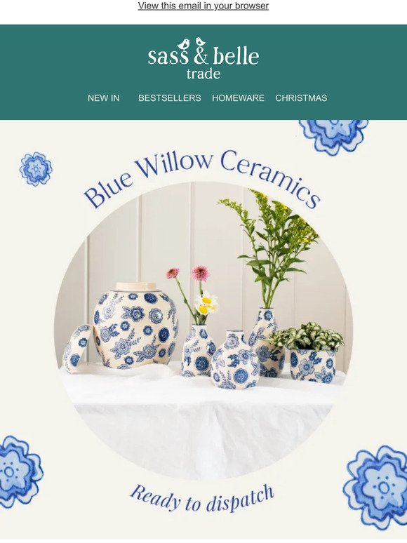 Back in stock: Blue Willow ceramics