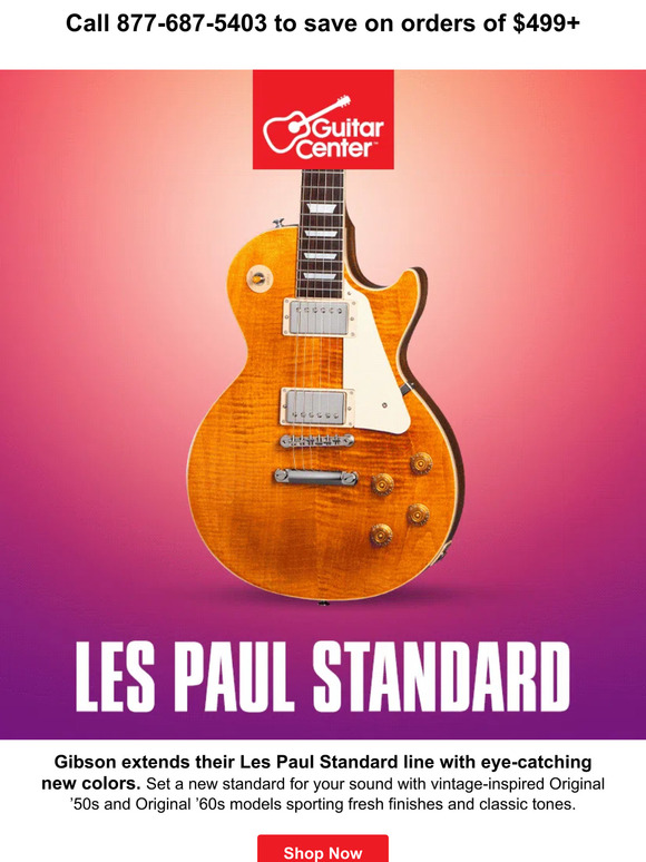 Guitar Center Gibson launches new Les Paul Standards Milled