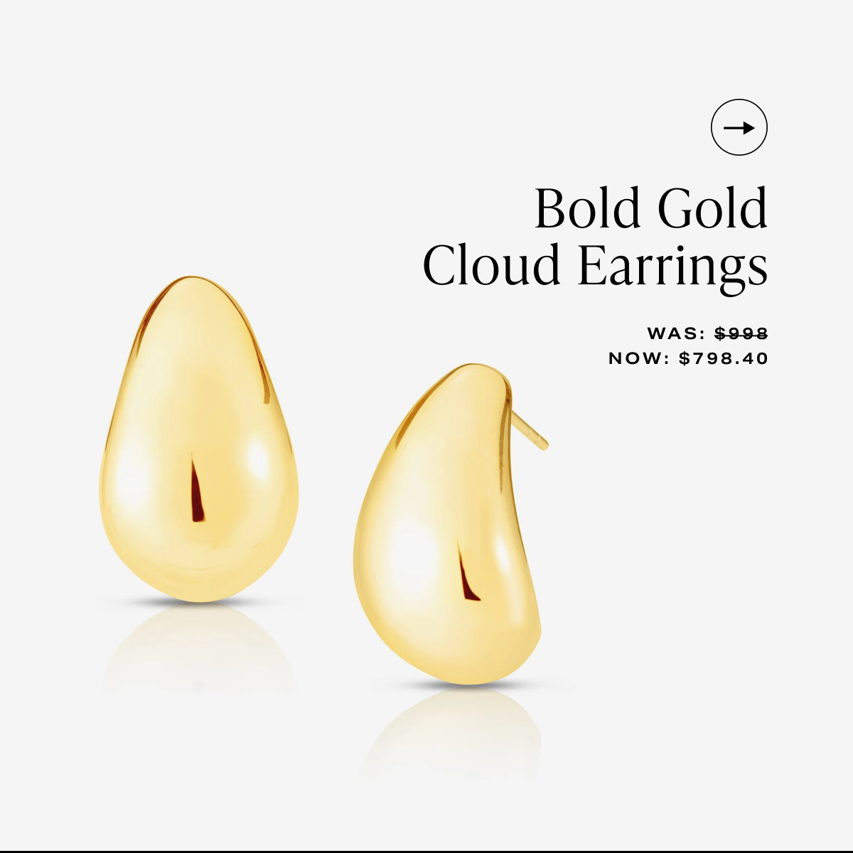 Get the Bold Gold Cloud Earrings