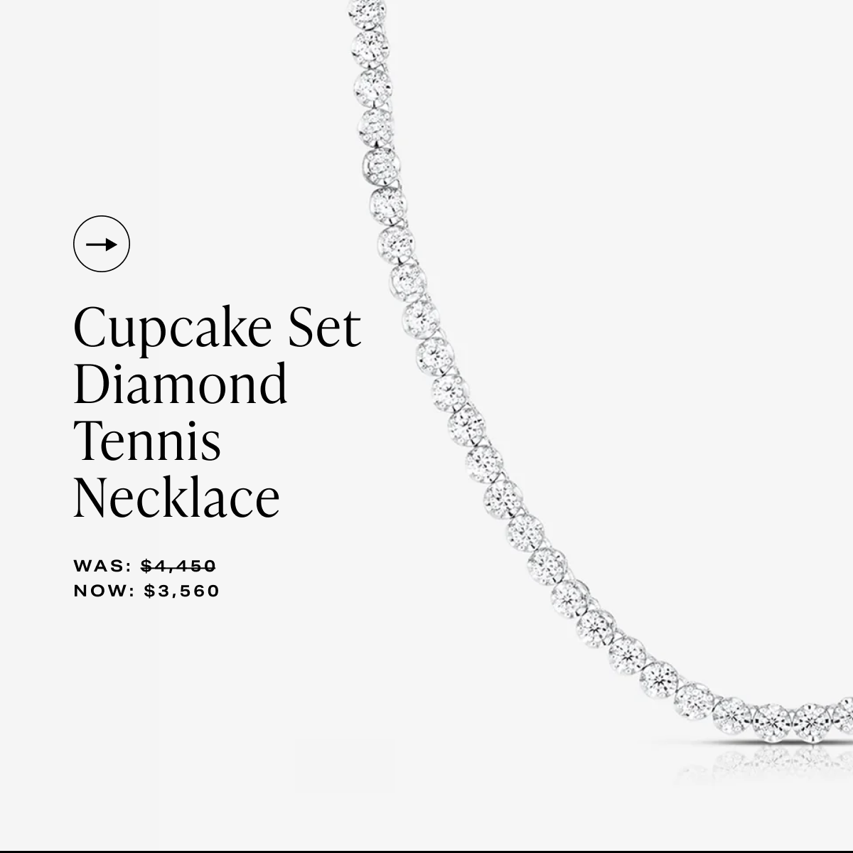 Get the Cupcake Set Diamond Tennis Necklace