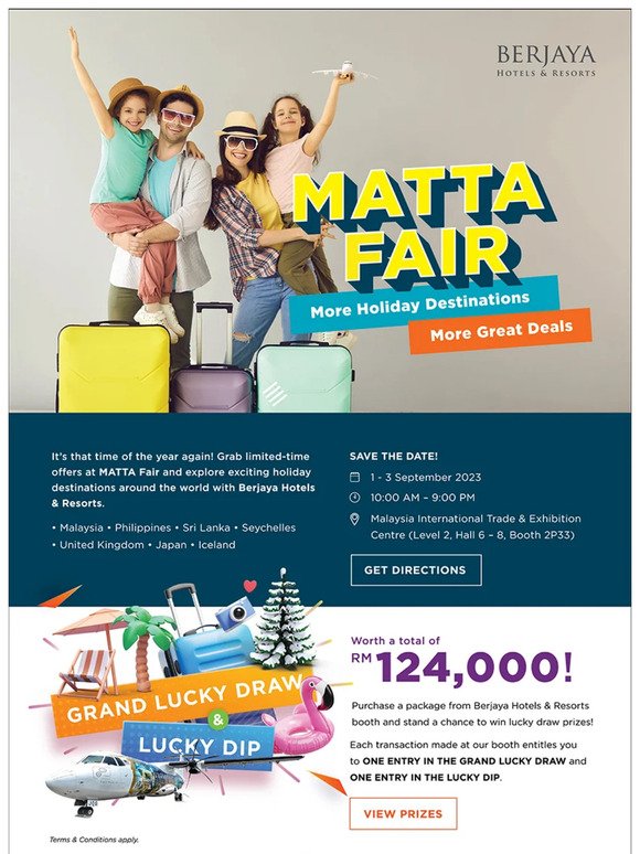 Book Direct at MATTA Fair & Stand a Chance to Win Lucky Draw Prizes!