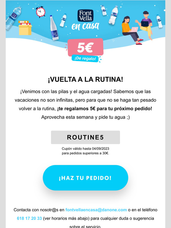 ¡5€ en tu pedido! Te ponemos la vuelta (un poco) más fácil😉