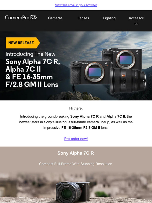 CameraPro: Unveiling the new Sony A7CR, A7C II and FE 16-35mm F/2.8 GM
