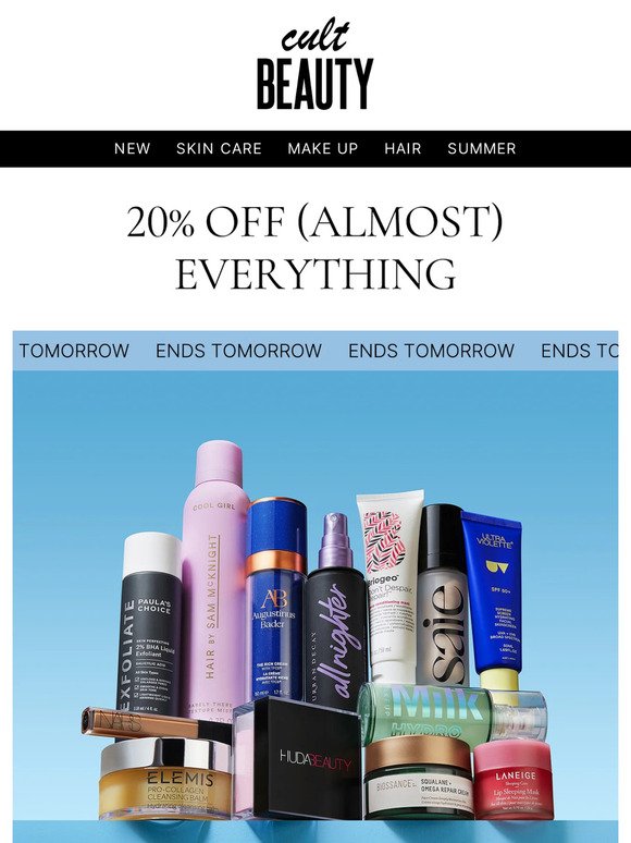 Last Chance! 20% OFF (almost) everything