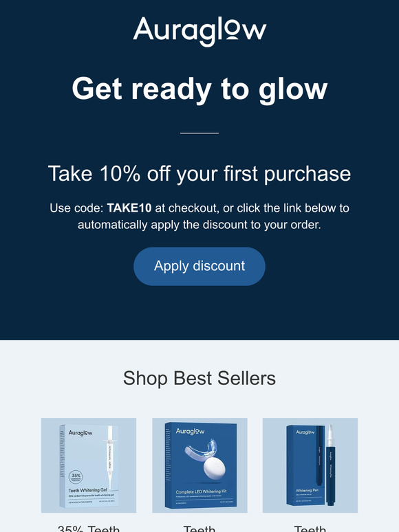 Auraglow: Here's your discount