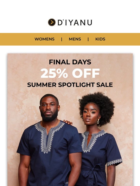 Ends TOMORROW: 25% off Summer Spotlight Sale