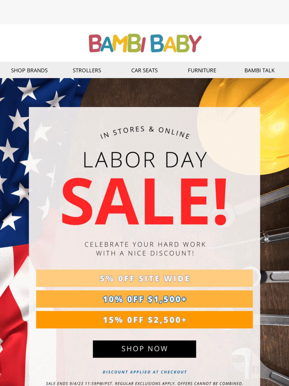 🙌Bambi Baby’s Annual Labor Day Sale is Here! Save up to 15% OFF!