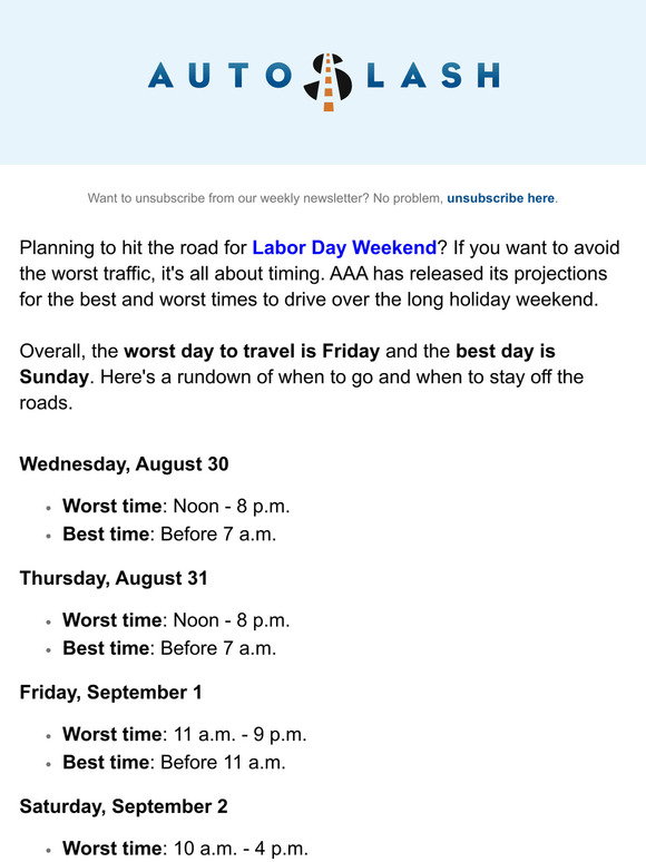 AutoSlash: ⏰ The BEST and WORST TIMES to TRAVEL OVER LABOR DAY WEEKEND ...
