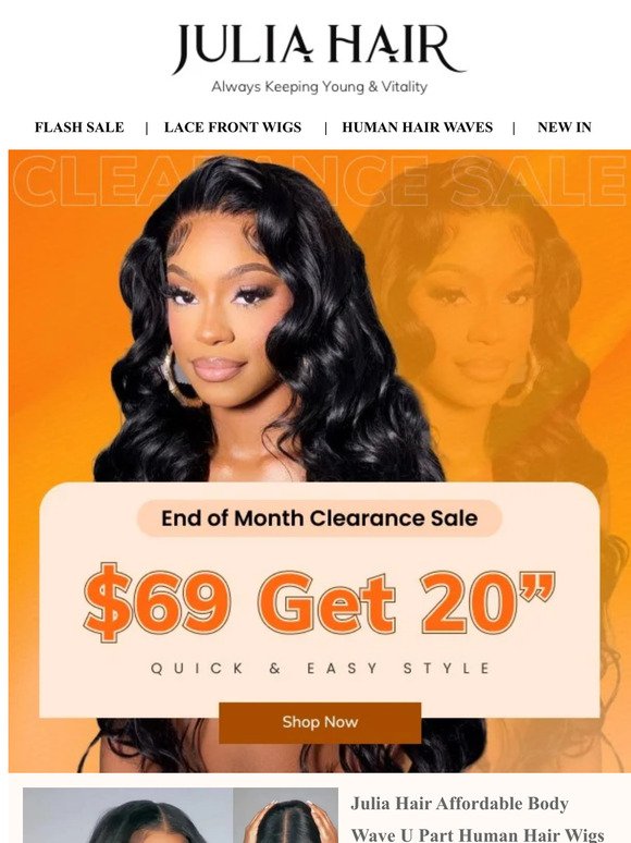 OMG, yes! You've snagged $69 get 20" wig Crazy Sale!