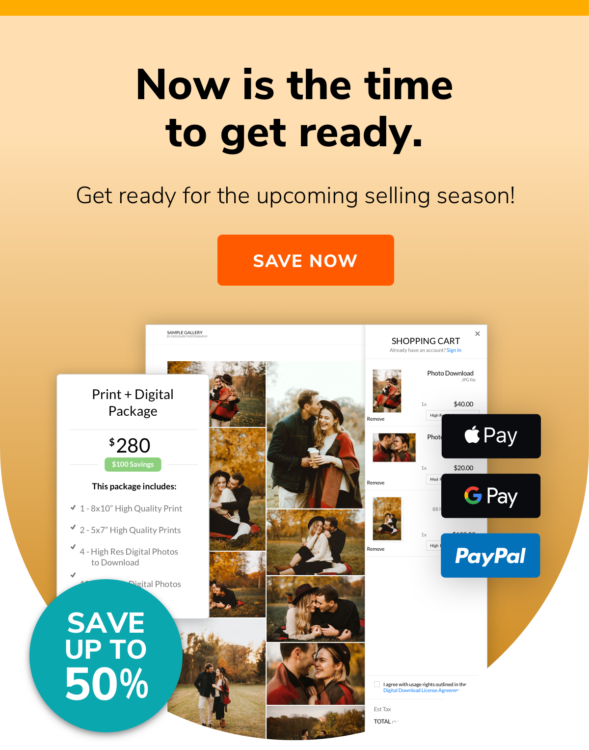 Now is the time to get ready. | Get ready for the upcoming selling season! | Save Now