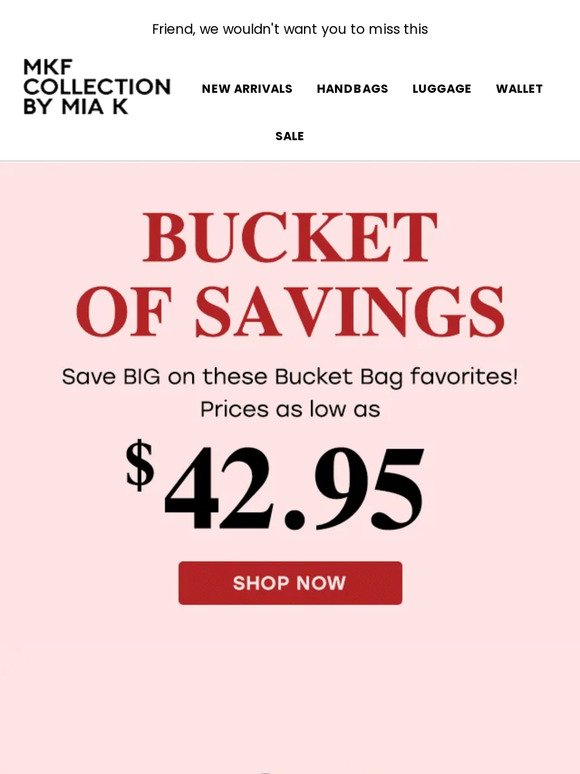 🚨URGENT: Bucket of Savings Ending Soon