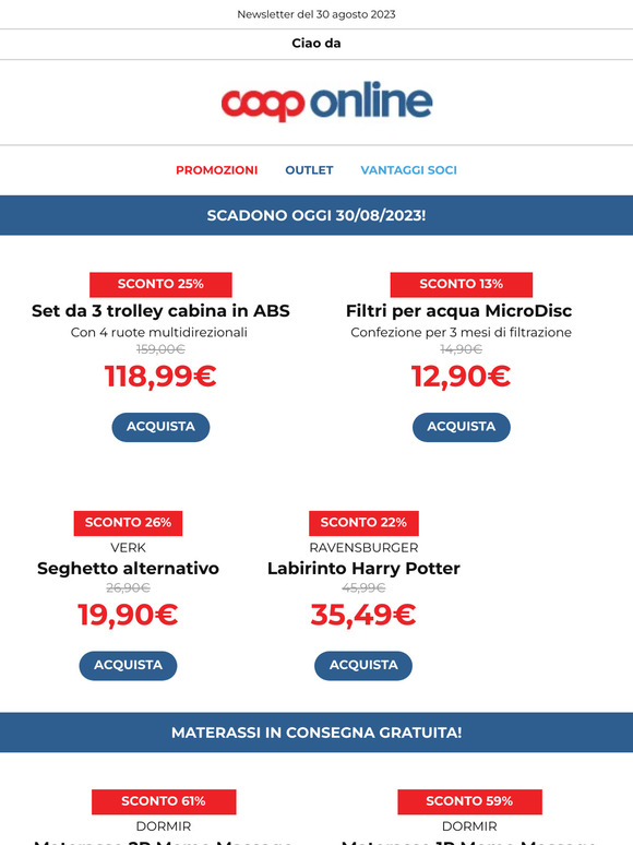 Imperdibili: Materassi, Trolley, Fai da te, Giochi!