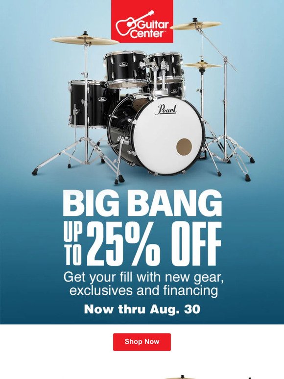 Score drum deals of up to 25% off before they beat it