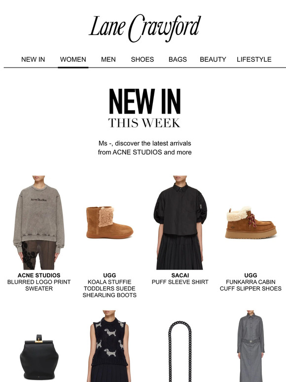 Invest In Black Wardrobe Staples from: SACAI, UGG, THOM BROWNE, and more