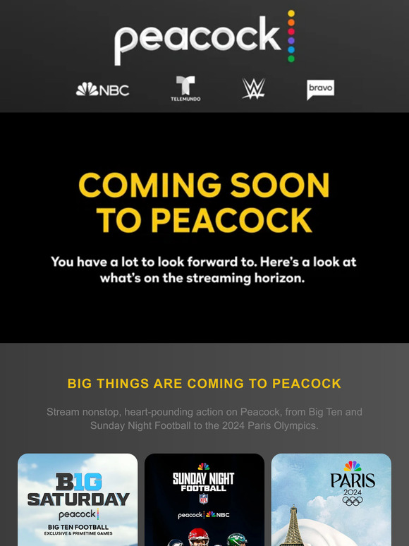 Peacock TV COMING SOON 👀 Milled