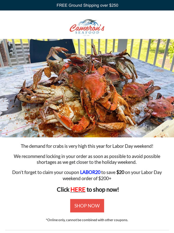 Only a few days left for Labor Day orders