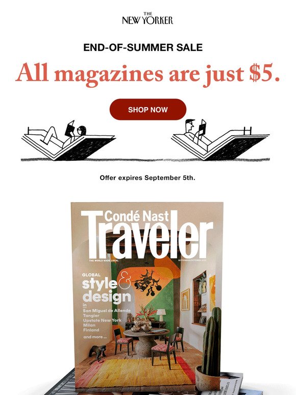 End-of-Summer Sale: All Magazines Are Just $5