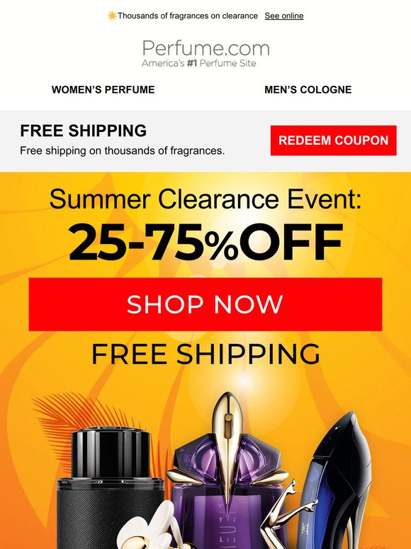 Summer Clearance Event: 25-75% Sitewide