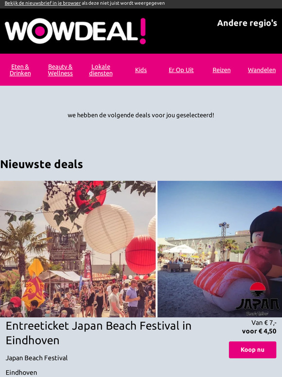 WowDeal NL Entreeticket Japan Beach Festival