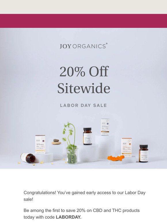 20% Off Sitewide—Labor Day Sale