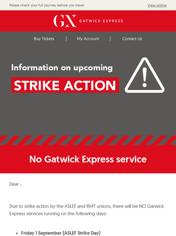 ⚠ Important information on upcoming Industrial Action