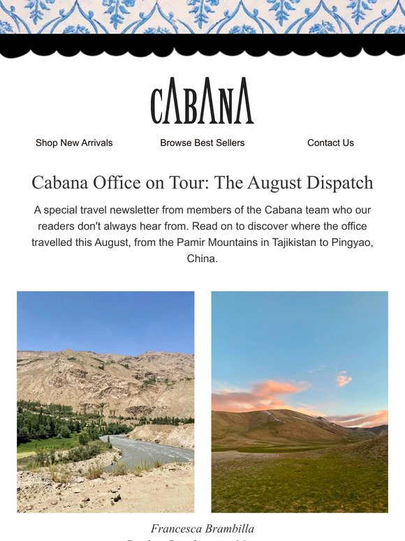 August Dispatch: where is the Cabana office in this summer?
