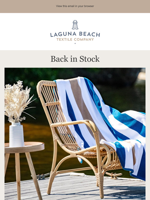 BACK IN STOCK: Popular cabana beach towel colors