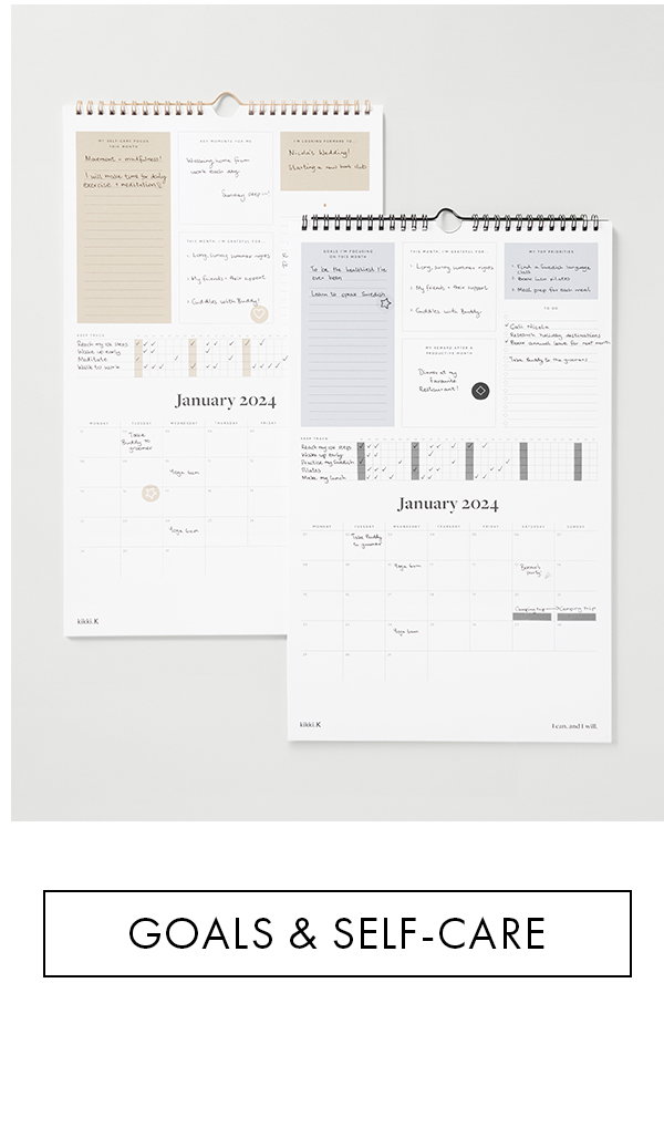 Shop Goals & Self-Care Calendars