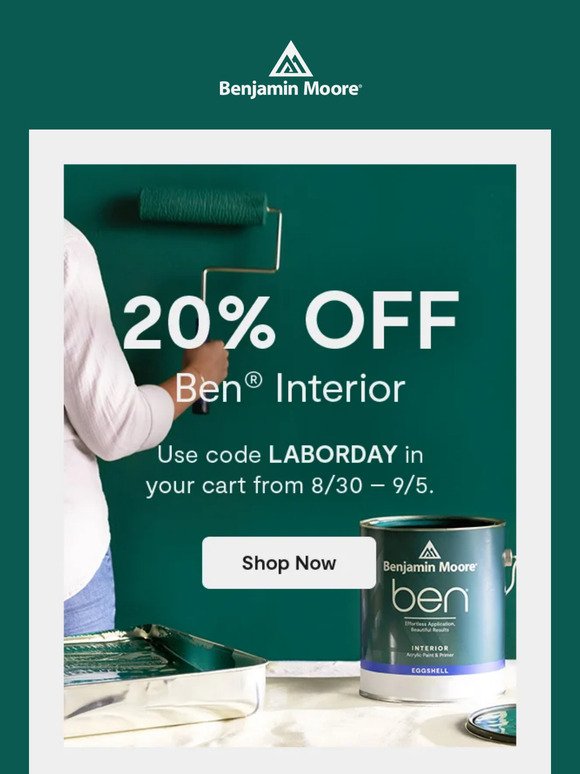 20% OFF Ben® Interior Starts Now
